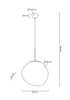 MOOSEE lampa wisząca FUSION 30 miedziana  - akryl
