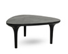 Stolik kawowy czarny LAMINAR 86 cm drewno mango