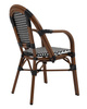 Krzesło CAFE PARIS ARM brązowe rattan