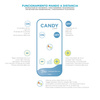 Lampa stołowa CANDY z efektem płomienia