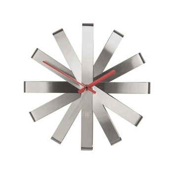 Zegar RIBBON  - stal