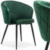 Krzesło HAMPTON VELVET ciemnozielone