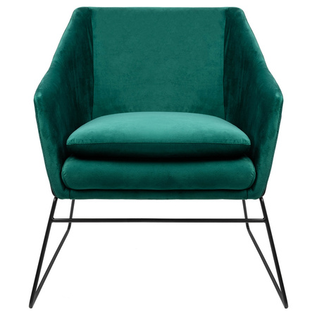 Fotel EMMA VELVET ciemnozielony welur