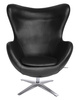 Fotel EGG SZEROKI czarny