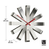 Zegar RIBBON  - stal
