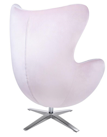 Fotel EGG SZEROKI VELVET jasny róż