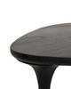 Stolik kawowy czarny LAMINAR 86 cm drewno mango
