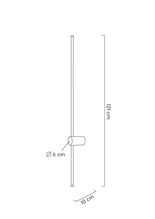 MOOSEE lampa ścienna OMBRE 120 biała