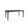 Stół jadalniany czarny LAMINAR 200 cm drewno mango