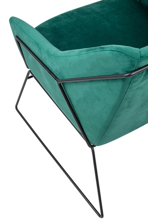 Fotel EMMA VELVET ciemnozielony welur