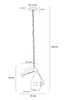 Lampa wisząca VICE mosiądz - metal, szkło