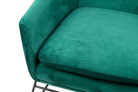 Fotel EMMA VELVET ciemnozielony welur