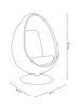 Fotel OVALIA BLACK czerwony