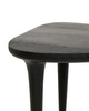 Stolik czarny LAMINAR 49 cm drewno mango