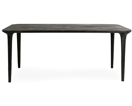 Stół jadalniany czarny LAMINAR 200 cm drewno mango