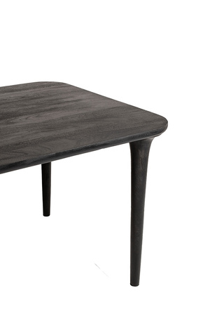 Stół jadalniany czarny LAMINAR 200 cm drewno mango