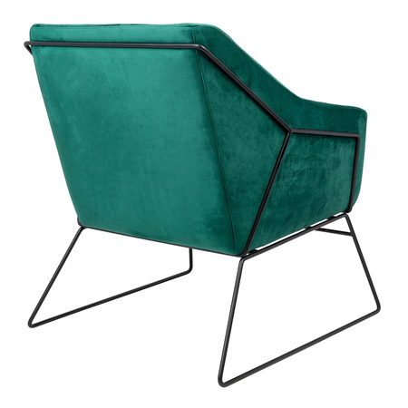Fotel EMMA VELVET ciemnozielony welur