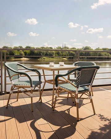 Krzesło CAFE MIRAMAR turkus / morski      rattan
