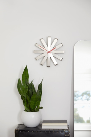 Zegar RIBBON  - stal
