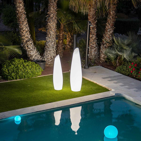 NEW GARDEN lampa ogrodowa FREDO 140 BATTERY biała