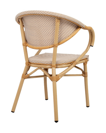 Krzesło CAFE BISTRO PARIS ARM             jasnobrązowe rattan