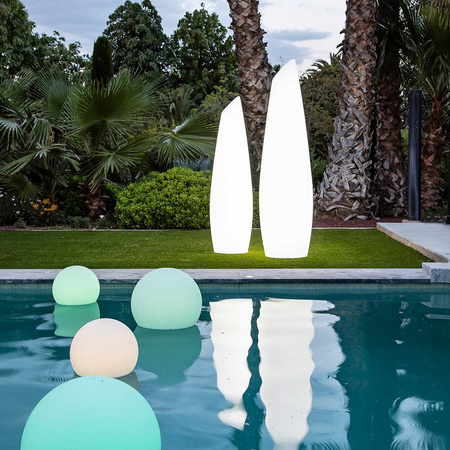 Lampa ogrodowa FREDO 140 BATTERY biała