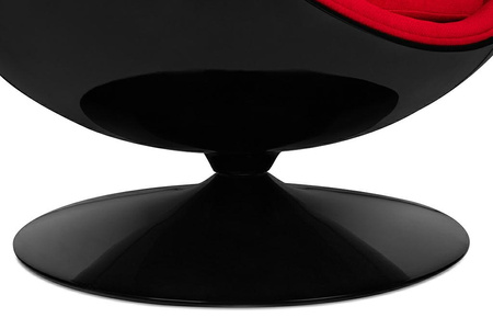 Fotel obrotowy BALL BLACK czerwony