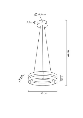 MOOSEE lampa wisząca SATURNUS 47 złota