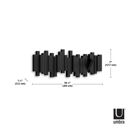 Wieszak na ubrania STICKS czarny