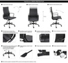 Fotel biurowy AERON PRESTIGE PLUS czarny - skóra naturalna, aluminium