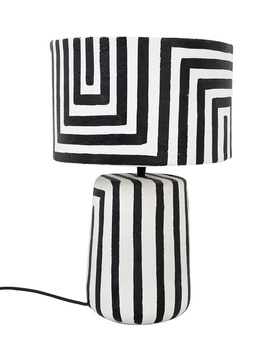 KARE lampa stołowa STRISCE 44 cm          biało-czarna