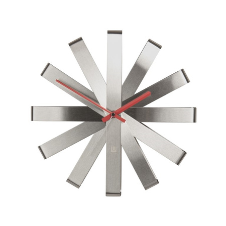Zegar RIBBON  - stal