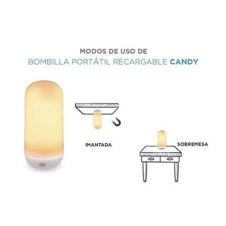 Lampa stołowa CANDY z efektem płomienia
