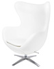 Fotel EGG SZEROKI biały