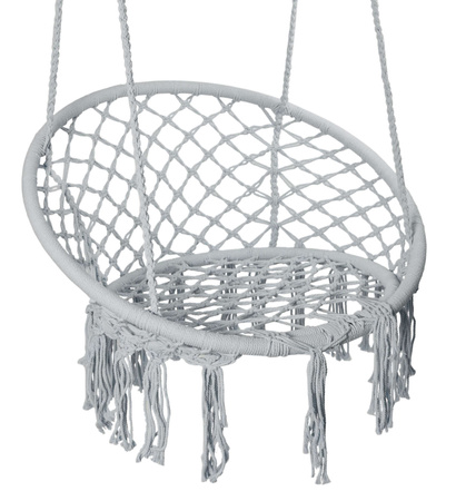 Fotel wiszący TOGO szary z poduszkami