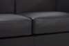 Sofa trzyosobowa SOFT LC2 czarna - włoska skóra naturalna, metal