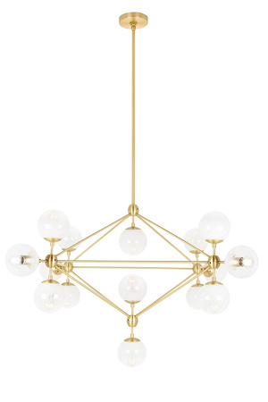 Lampa wisząca PLANETARIO 15 GOLD złota - klosze szronione