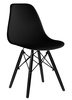 Krzesło plastikowe Milano Black DSW czarne