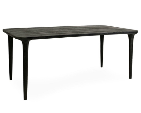 Stół jadalniany czarny LAMINAR 200 cm drewno mango