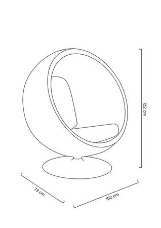 Fotel obrotowy BALL BLACK czerwony