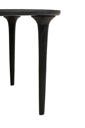 Stół jadalniany czarny LAMINAR 200 cm drewno mango