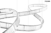MOOSEE lampa wisząca WAVE 380 chrom