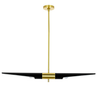 Lampa wisząca APOLLO 1 czarna - szczotkowane złoto